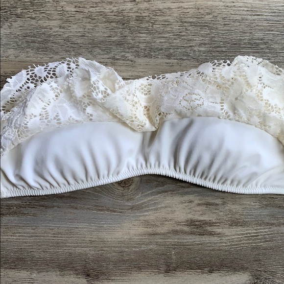 Women's Victoria’s Secret Lace Strapless Bikini Swimsuit Small Large - Picture 8 of 15